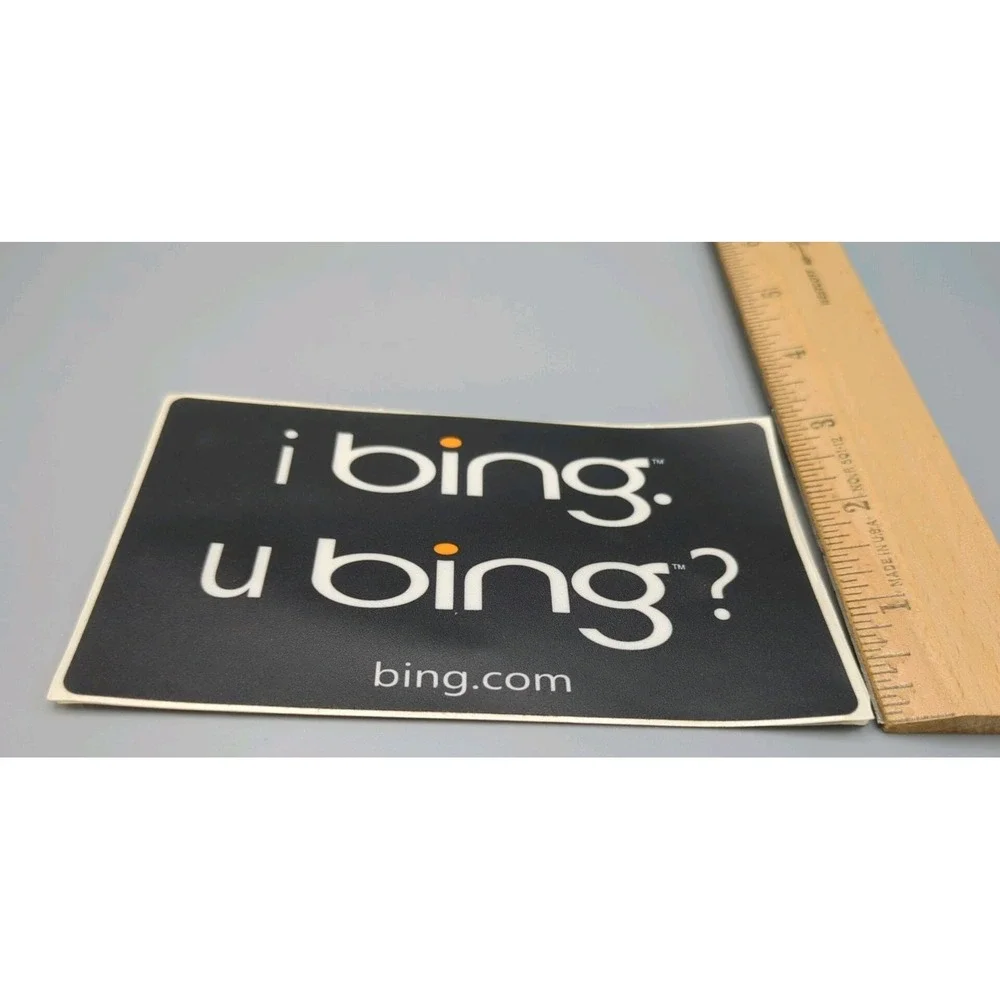 Microsoft Advertising Promo SWAG Search Engine Bing Sticker‎ Rare Pair